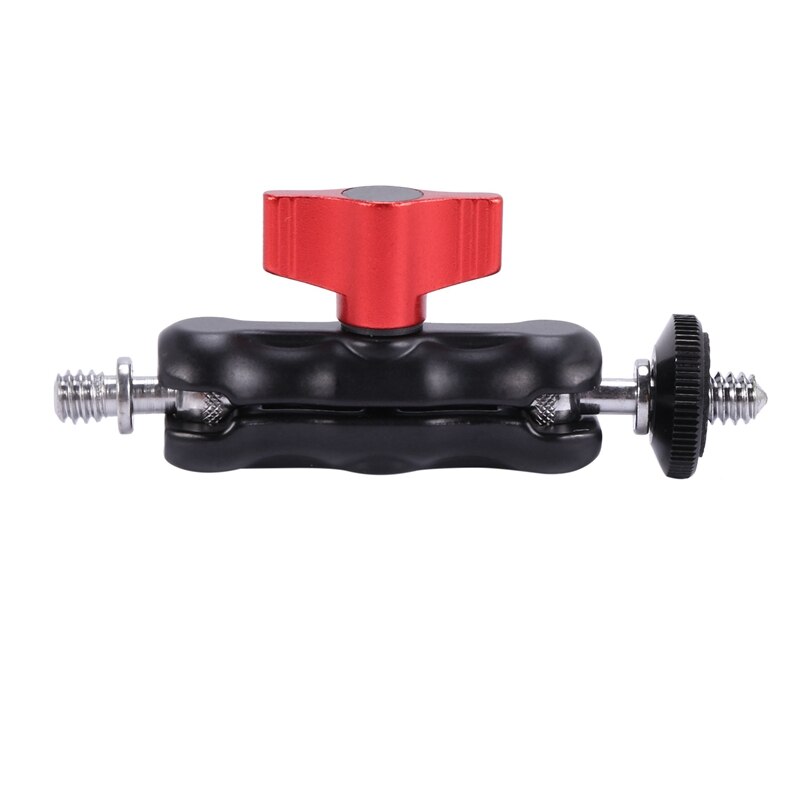 2x slr-kamera-magic-arm, doppelschuh-kugelkopf, krabbenklauenklemme, universelle monitorhalterung, kugelkopfklemme, superhalter