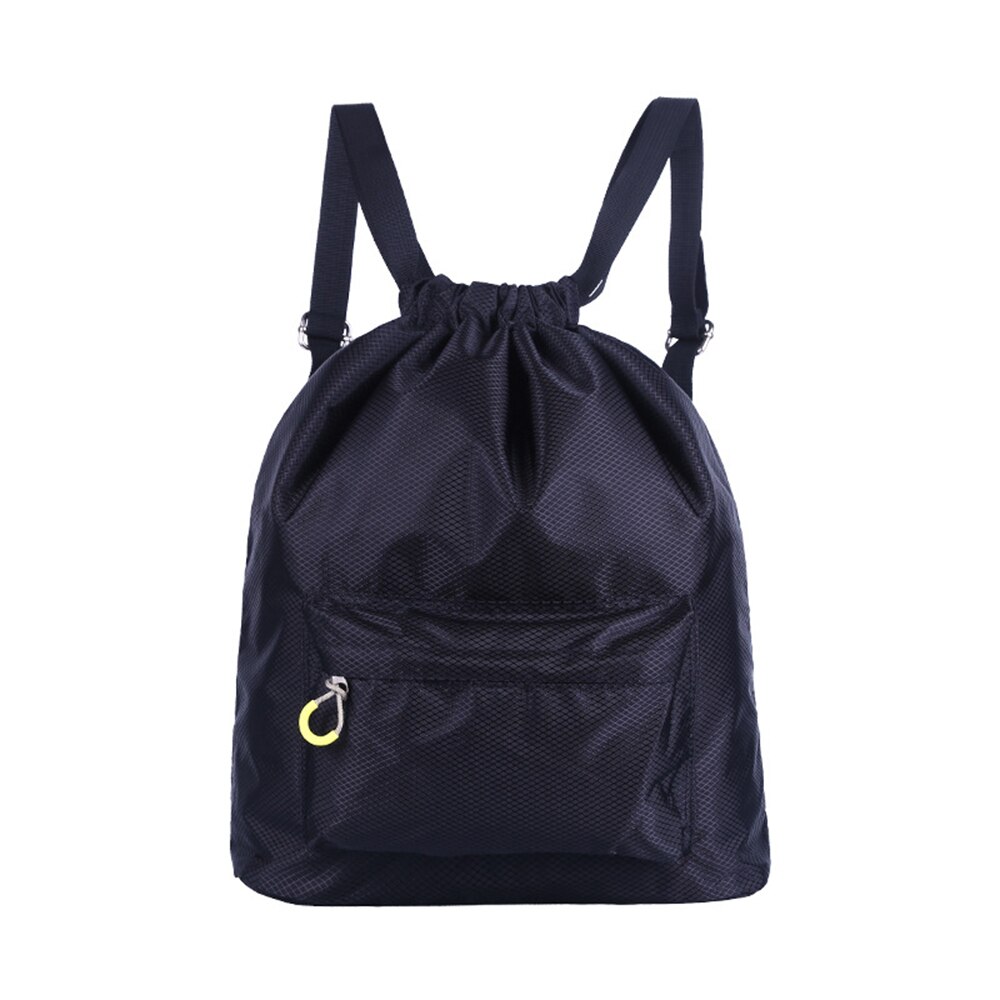 Sports Swimming Bag Unisex Backpack Drawstring Dry Wet Bags Pool Beach Gym Waterproof Bag for Men Women Kids Back pack: Black Color