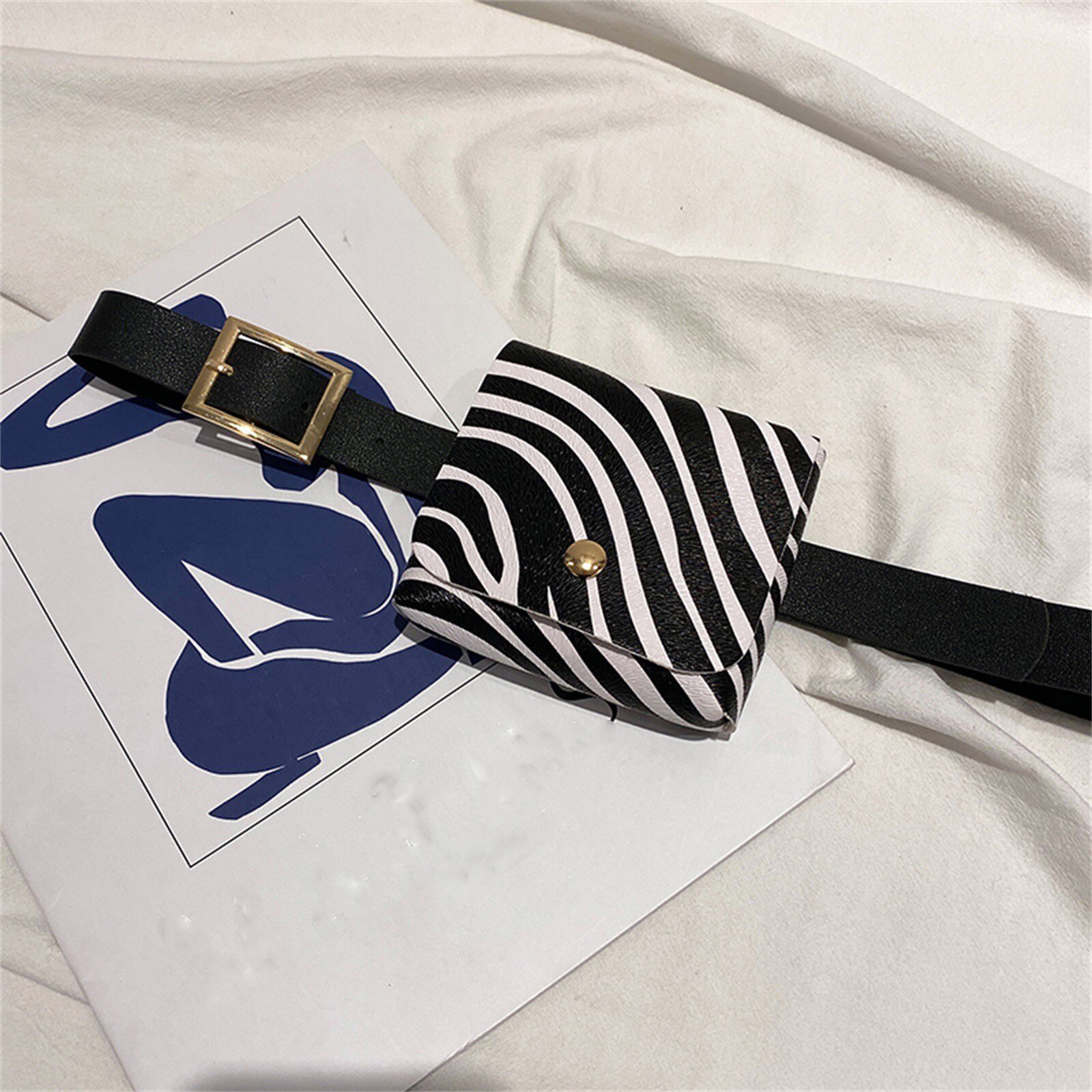 Luipaard Taille Packs Dames Mode Riem Kleine Taille Zakken Casual Wild Riem Kleine Vierkante Tas Сумка Женская Сумка На Пояс