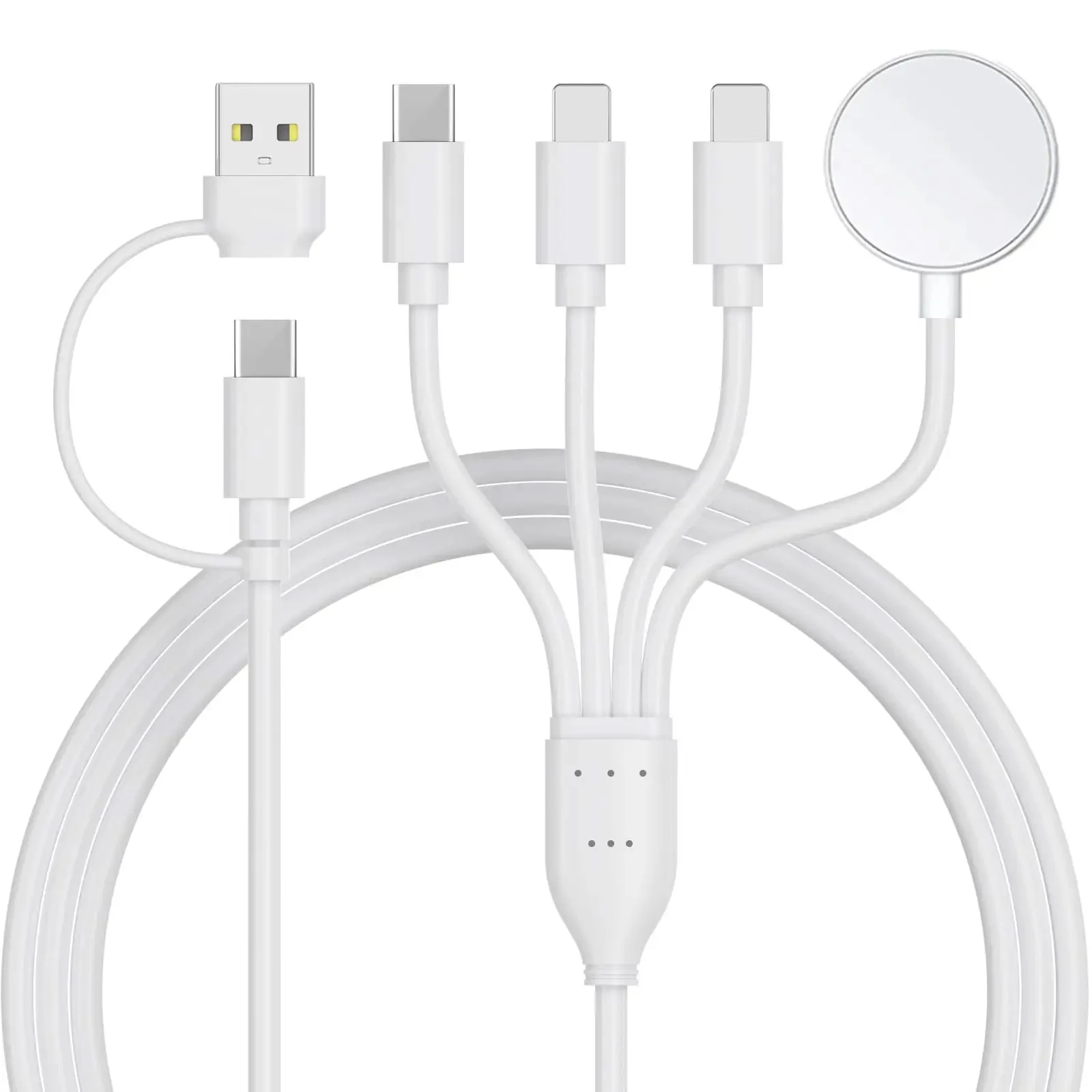 Cable de datos de carga Usb 4 en 2 para Iphone, cargador de reloj, Iphone, Cable magnético Iwatch tipo C, Cable de carga rápida de