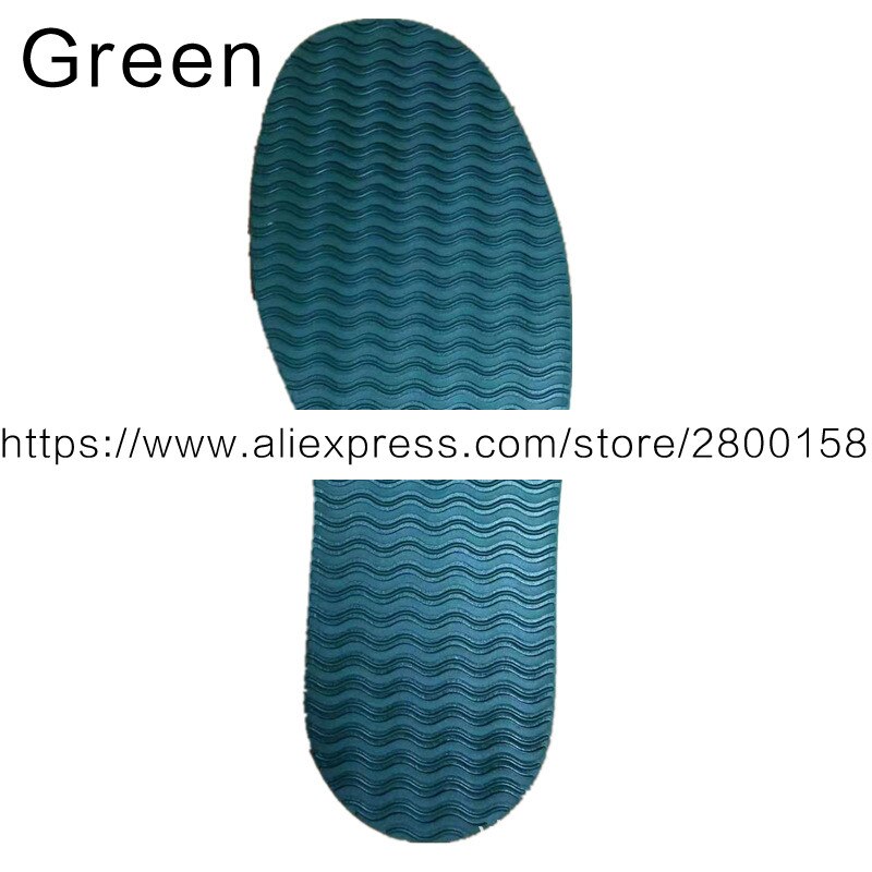 1 paar DIY Gummi Volle Sohle Reparatur Schuhe Reifen Korn Welle aufbringen Reparatur Arbeiter Schuhe Laufsohle 4mm Stock Auf voll Sohlen Ferse Pads: Grün