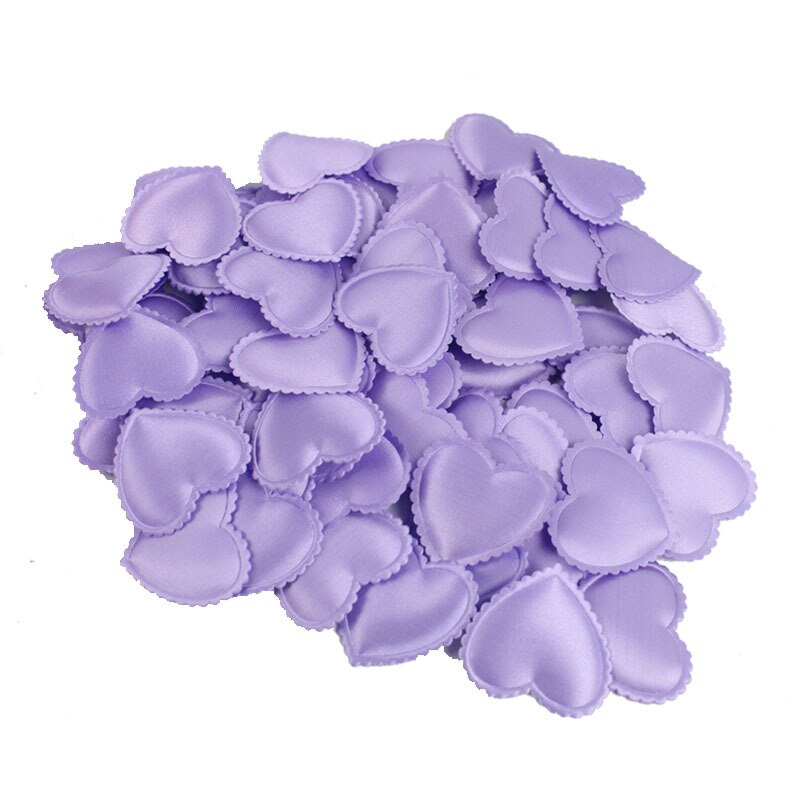 100pcs/bag 2cm Heart Shape Wedding Decorations Sponge Petals Wedding Room Valentine's Day Decoration: lilac