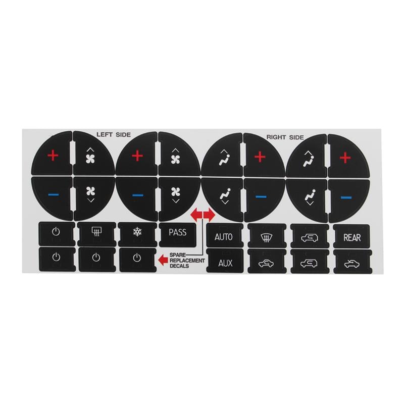 PVC Sticker Auto Sticker AC Dash Knop Voor Chevy GMC Chevrolet PVC Universele Reparatie Kit Styling Vervanging Voertuig