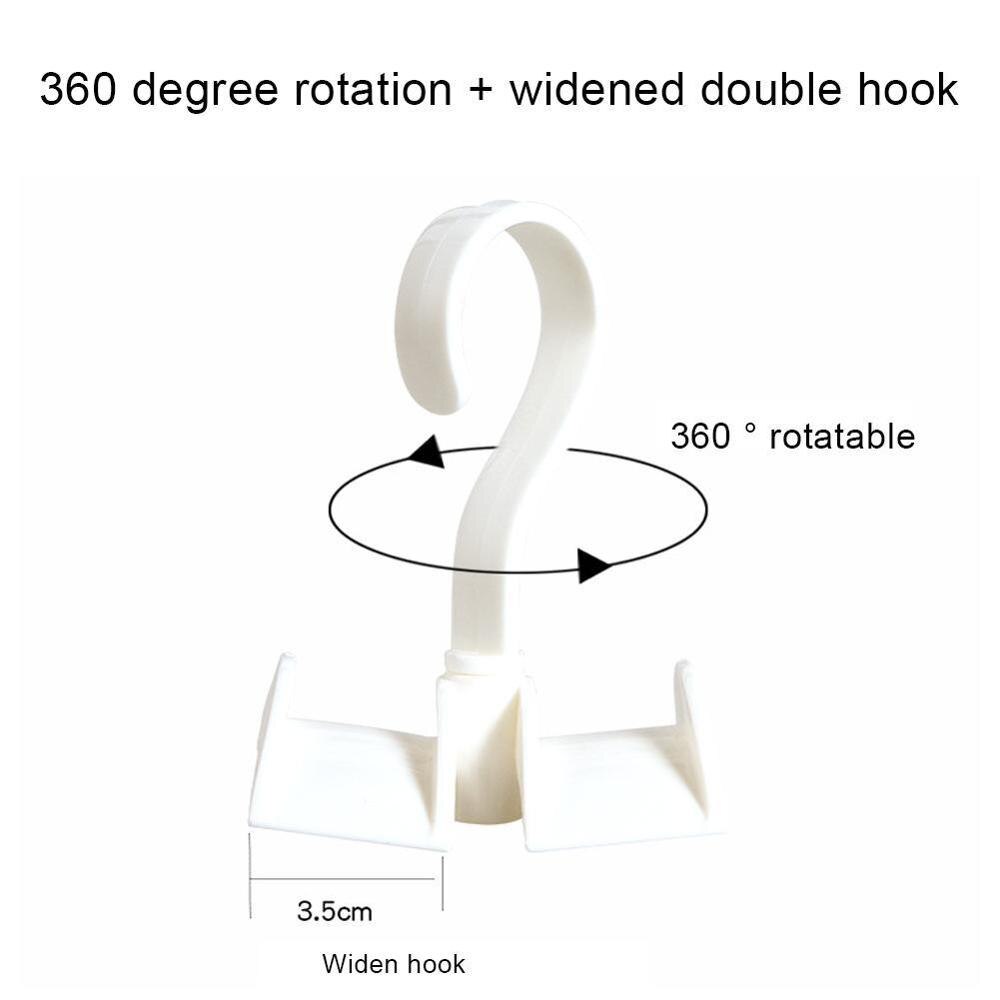 Multifunction Tie Coat Closet Hanger Bag Plastic Hanger Laundry Rack Rotated Storage Organizer Tool Without Wardrobe Punch G1X0