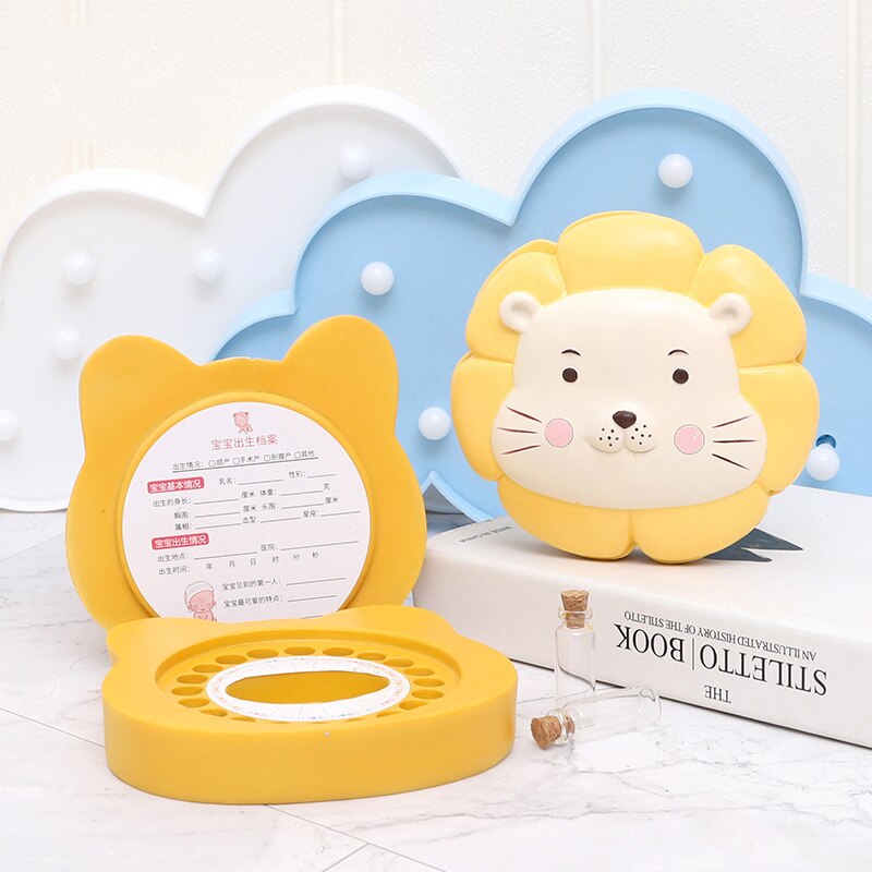 English/Spanish Wooden Baby Tooth Box Organizer Milk Teeth Storage Umbilical Lanugo Save Collect Baby Souvenirs for Boy GirlGift