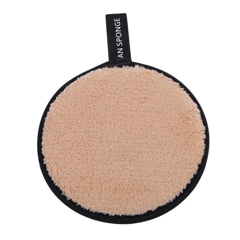1 szt. Wielobarwne puszek robić makijażu gąbka z mikrofibry tkaniny Podkładka zmywacz robić makijażu mycie twarzy przybory robić makijażu uroda koreańnarty: khaki