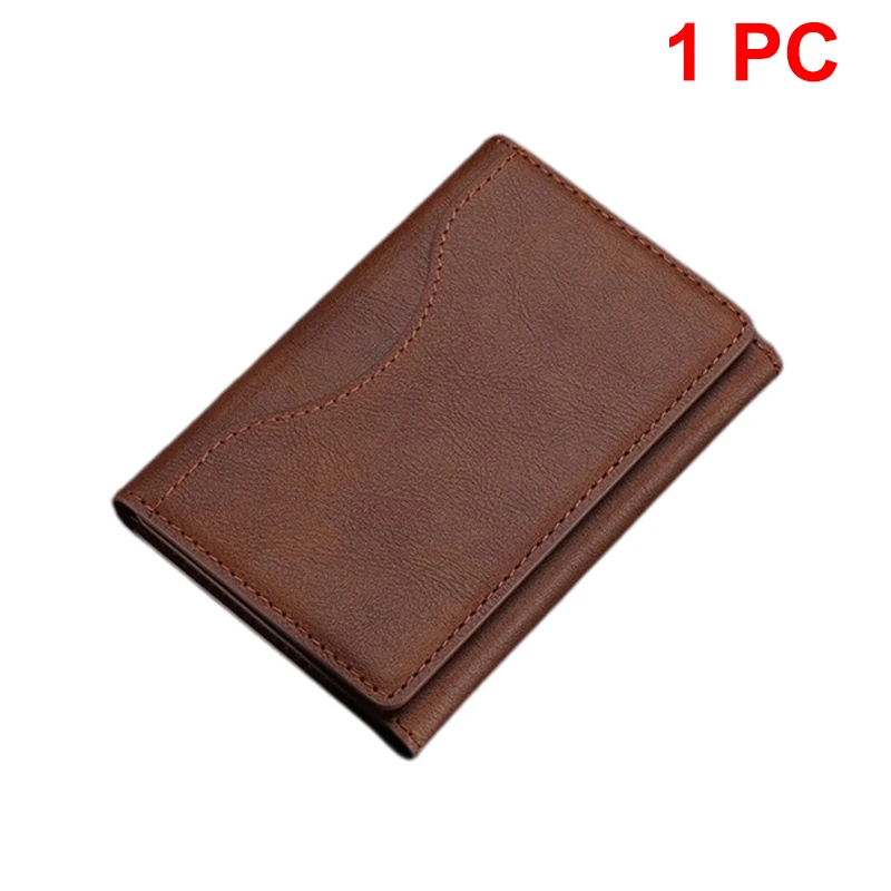 Trifold Magnetic Phone Wallet PU Leather Card Bag Magsafe Card Holder Wallet dla Apple IPhone 16 15 12 13 14 Pro Max Plus Mini: Brązowy