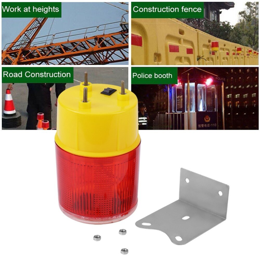 Voyant d'alerte Led de secours solaire Signal lumineux Flash alarme lampe trafic route bateau lumière rouge