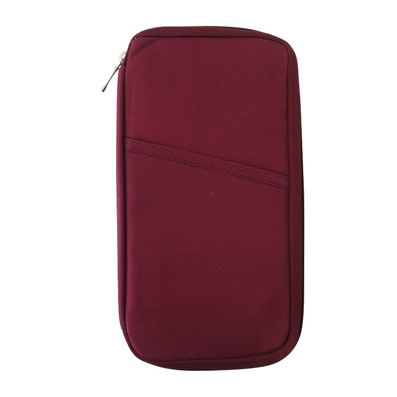 1Pc Women Men Passport Cover Travel Credit ID Card Holder Wallet Purse Storage Document Bag Passport Case Organizer: Wine With no logo