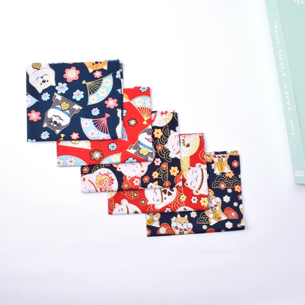 Gjør-det-selv 5 stk/partier 20 x 25cm sefyr-kattmønster 100%  pur-skjære bomull lappeteppestoffbunt sy quilting til håndlaget