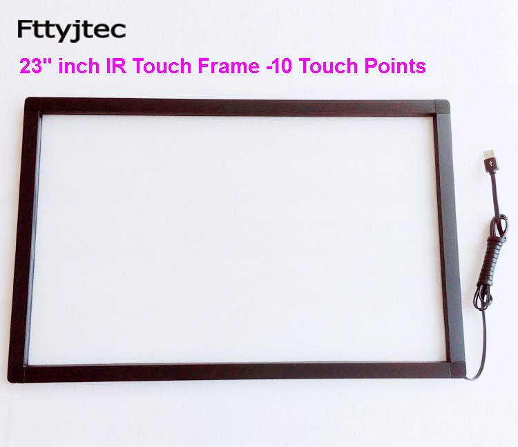 Schnelles ! Fttyjtec 23 zoll IR touch screen mit USB/10 touch punkte IR touch panel rahmen mit freien treiber für windows