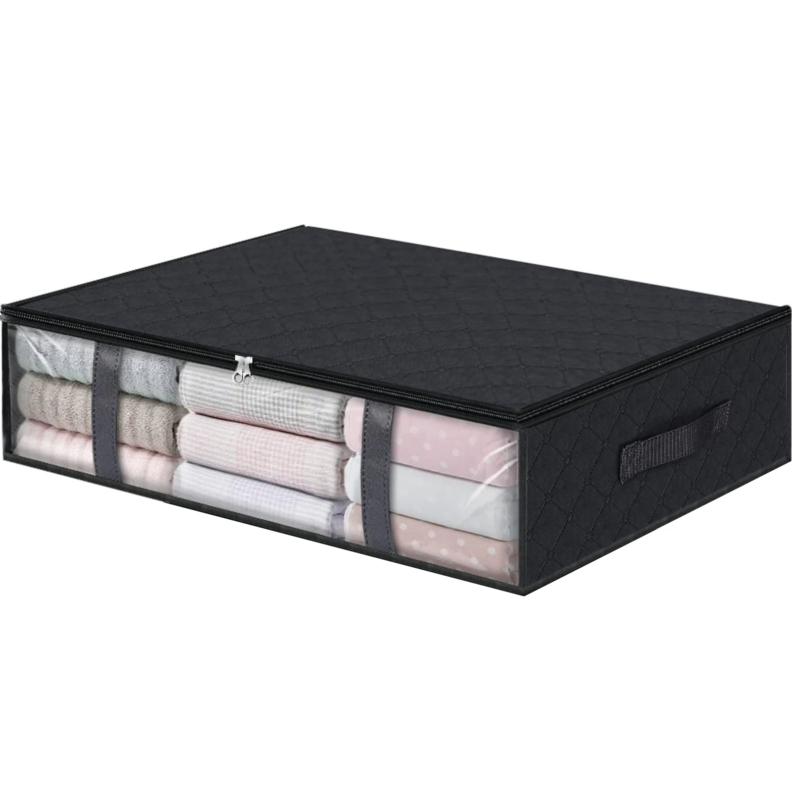 1/3/5PCS Kleding Opbergtas Deken Verpakking Zak Opvouwbare Geweven Opbergtas Onderbed Kleding Organizer stofdichte Opbergtas: M / Light Grey