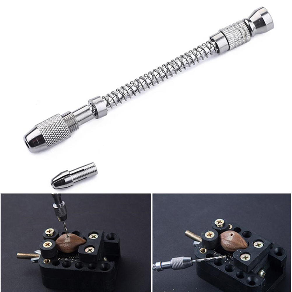 Bit handborr tryck träbearbetning 0.1-2mm borr borrning för snidning mini multiverktyg halvautomatisk legeringschuck