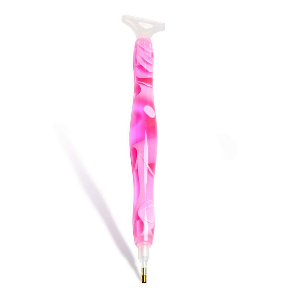Stylo à pointe diamant en résine peint à la main, outil de manucure 5D, bricolage, broderie diamant, fait à la main, poinçon fantaisie, outil de couture
