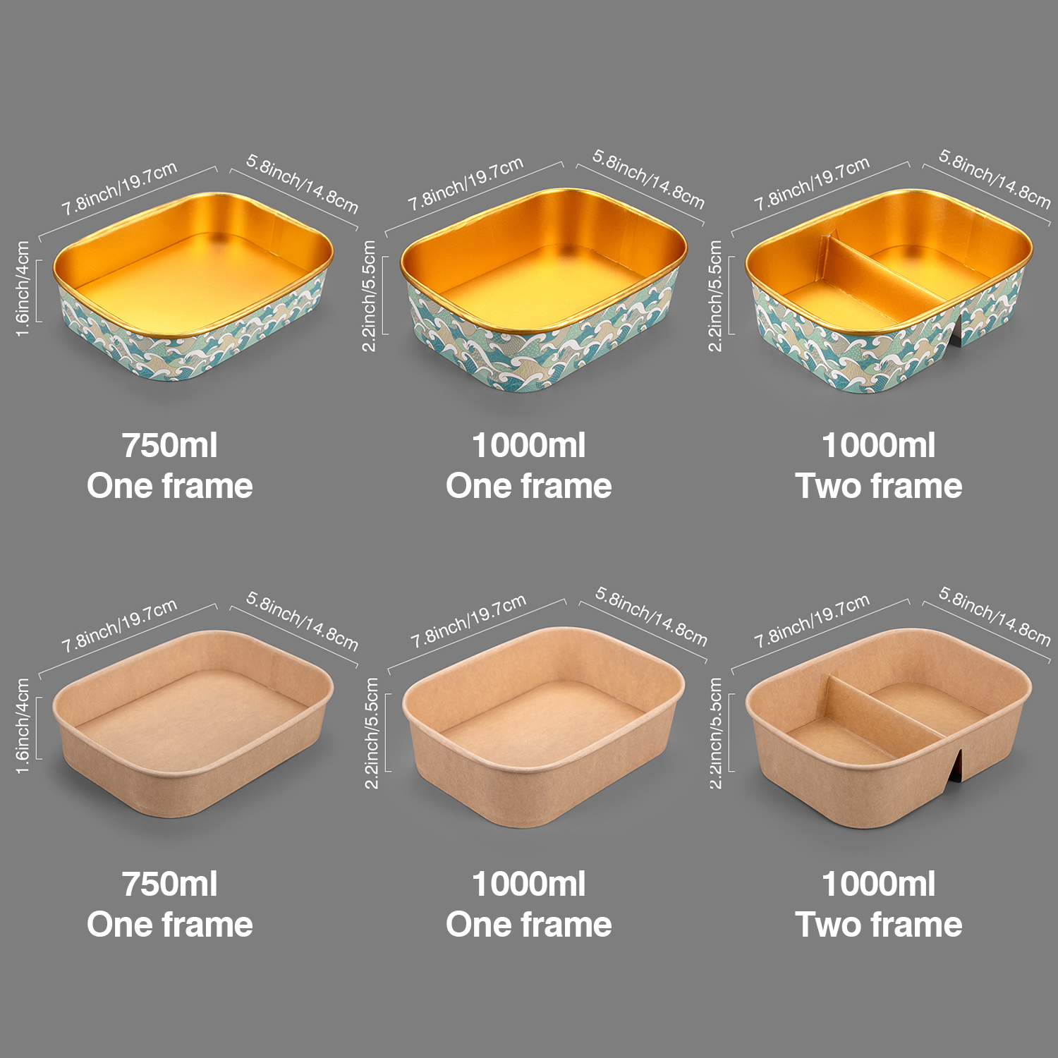 50 st engångsmatlådor, pappersskålar, fyrkantiga förpackningslådor, tjocka pappersmatlådor, breda tallrikar med grund öppning, fyrkantiga lådor