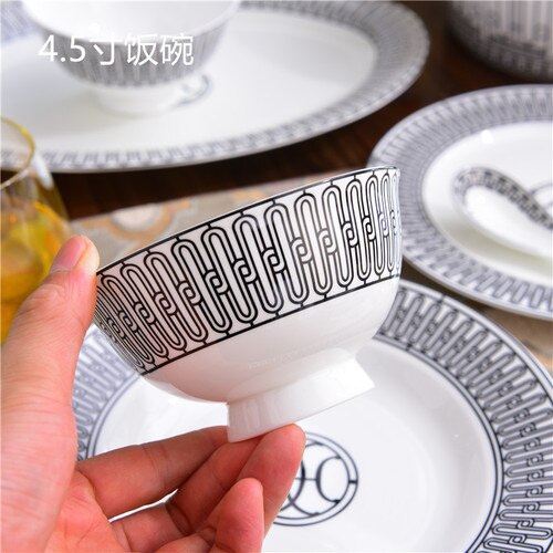 fancy servise sett vestlig h deco serie biff tallerken fett husholdning matbit tørket frukt kakefat luksus bestikk sett: 4.5 tommer