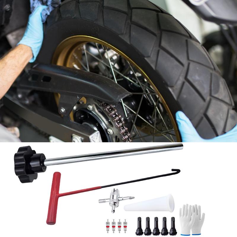 Autoband Installer Tool Valve Remover Tool 13 Stuks Ventiel Tool Kit Reparatie Tool Quick Change T-haak Vervanging Auto Accessoires