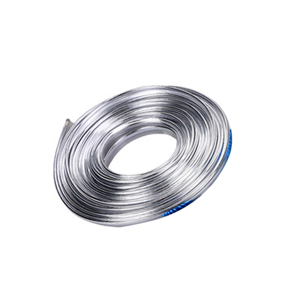 5m doe-het-zelf strips auto interieur lijst deurlijn ventilatiepaneel styling tape decoratie auto deur beschermer strip bescherming rand strips sticker: Zilver