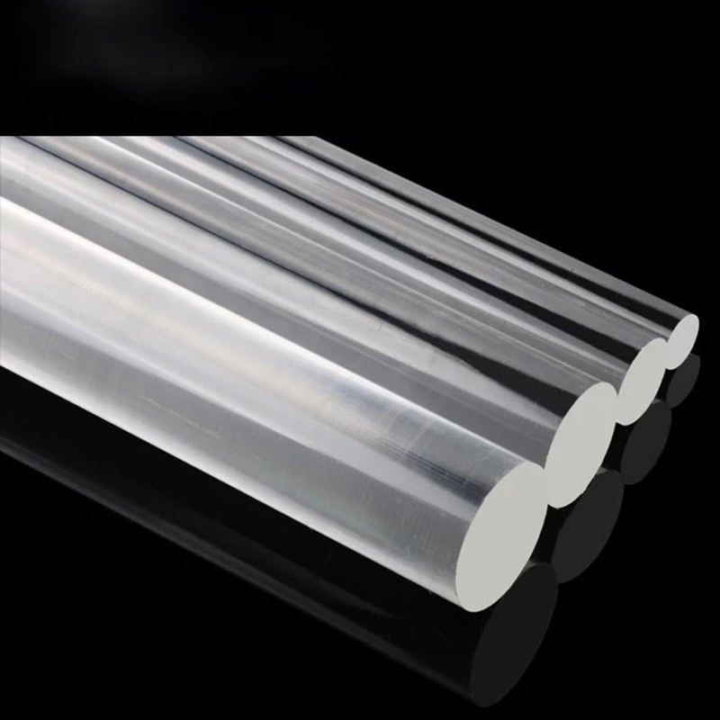 transparent Acryl Stock Feste Plexiglas rollen Stifte Industrie PMMA Rollen Rolle Bar DIY Werkzeuge Stange Schmuck Halfter Stehen