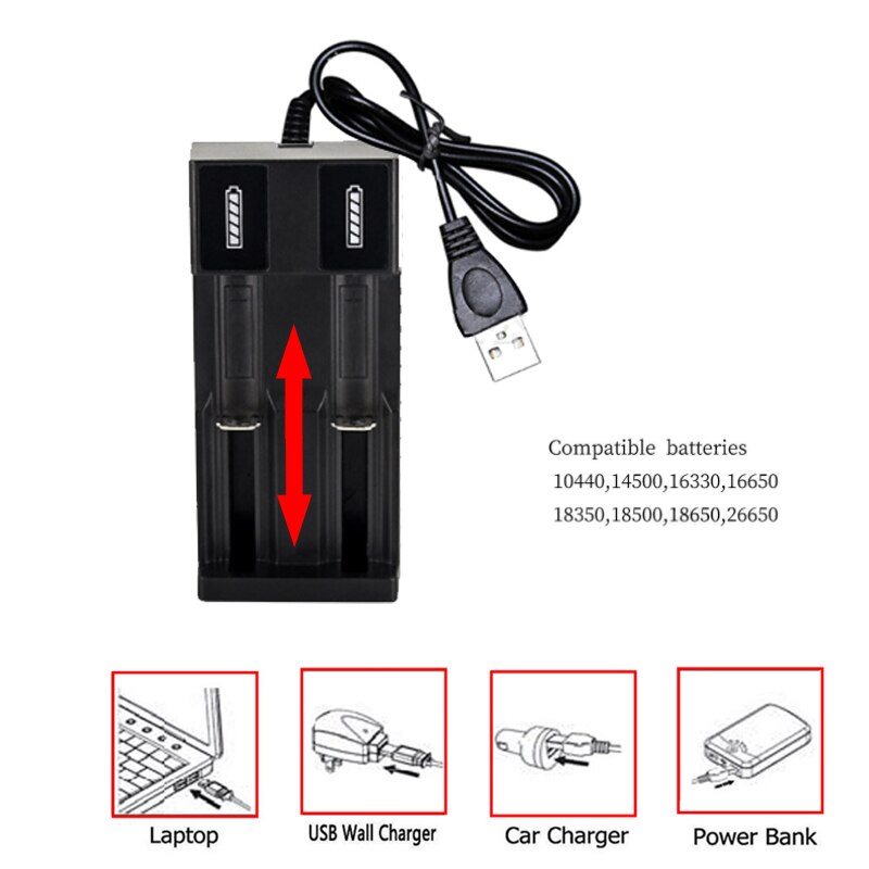 Dzwonek 18650 bateria 2 sztuk/4 sztuk 2600mAh i ładowarka do EKEN V5 V6 V7 Anytek b10 b30 b50 b60 b70 bateria dzwonek