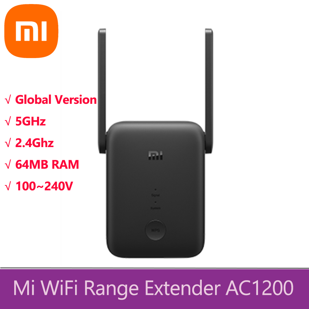 Global Versie Xiaomi Mi Wifi Range Extender AC1200 High-Speed 2.4G 5G 1200Mbps Wifi Signaal Versterker repeater Wi-fi Booster