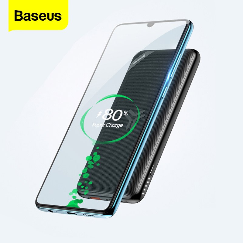 Baseus 10000Mah Qi Draadloze Oplader Power Bank Snel Opladen 3.0 Pd Powerbank Voor Iphone Xiaomi 10000 Draagbare Externe Batterij