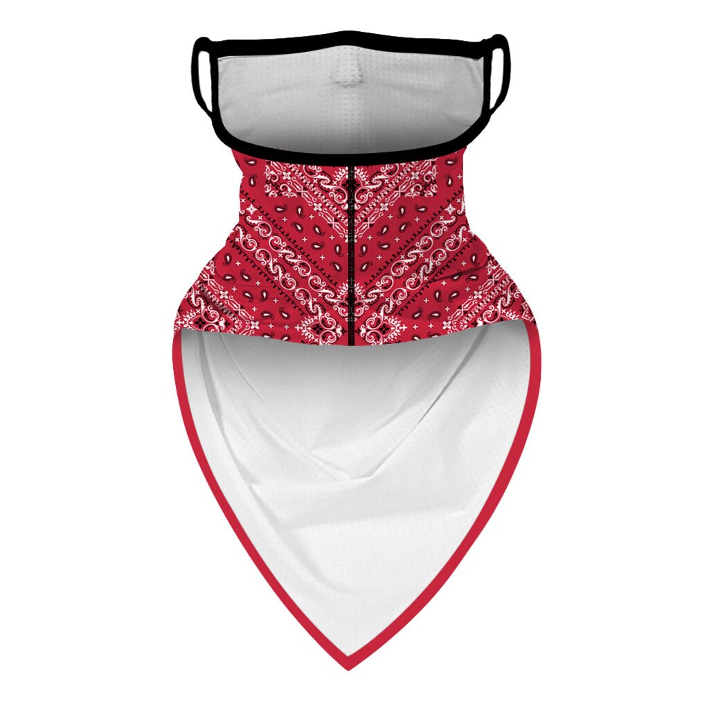 Pañuelo para exterior, Bandana de verano para hombre y mujer, pañuelo sin costuras con estampado para la oreja, pañuelo para el cuello y la cara, máscara de ciclismo deportivo a prueba de polvo, 1 unidad