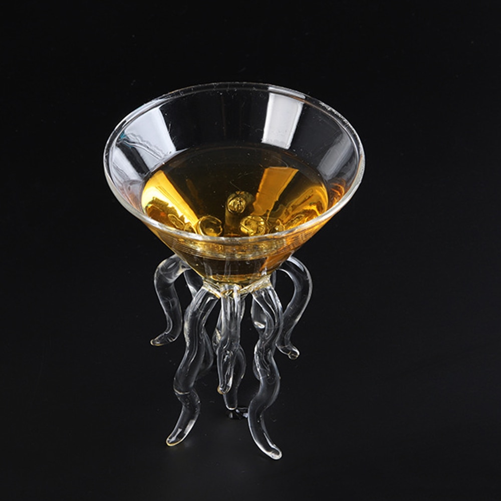 Verre à Cocktail poulpe 100ML, verre Transparent pour méduse, gobelet à jus, verre à vin conique, verre à Champagne