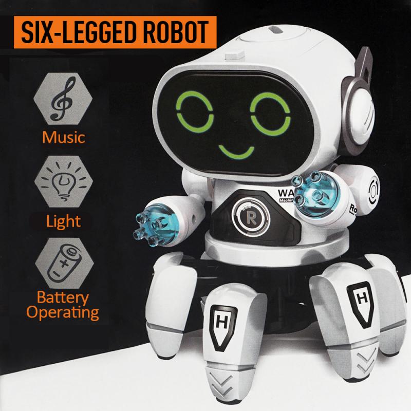 Robot de baile inteligente para niños, juguete electrónico de pulpo que camina, iluminación LED Musical, de cumpleaños
