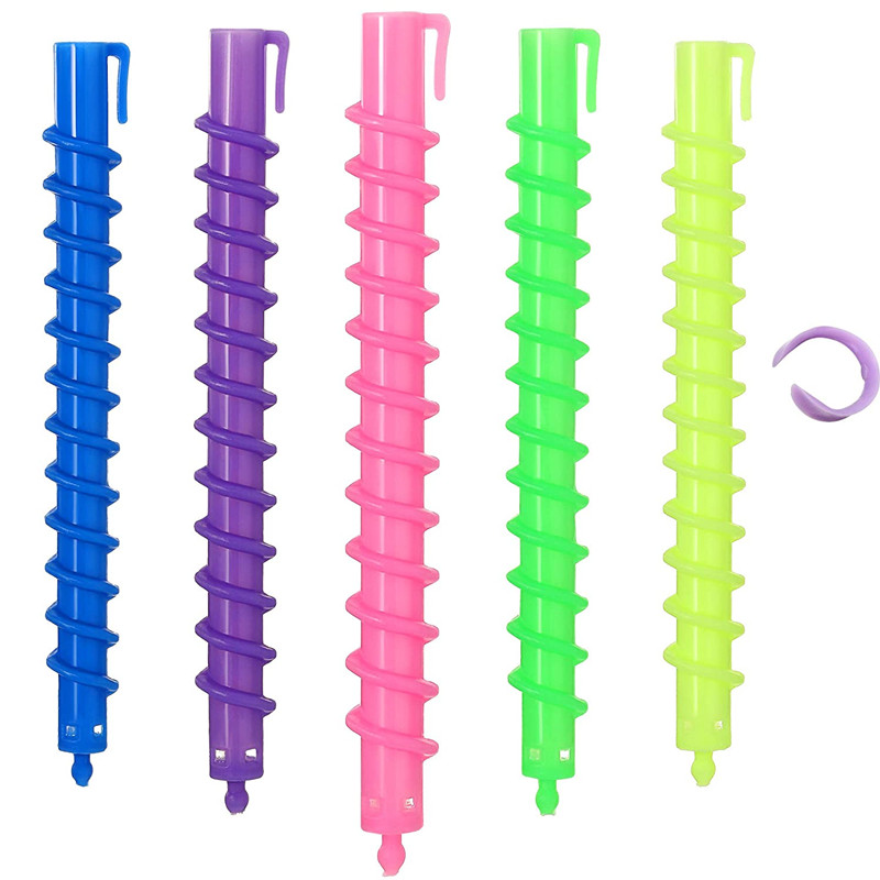 Rodillos largos de plástico para peluquería, herramientas de estilismo para peluquería, para mujeres y niñas, 23 unids/paquete
