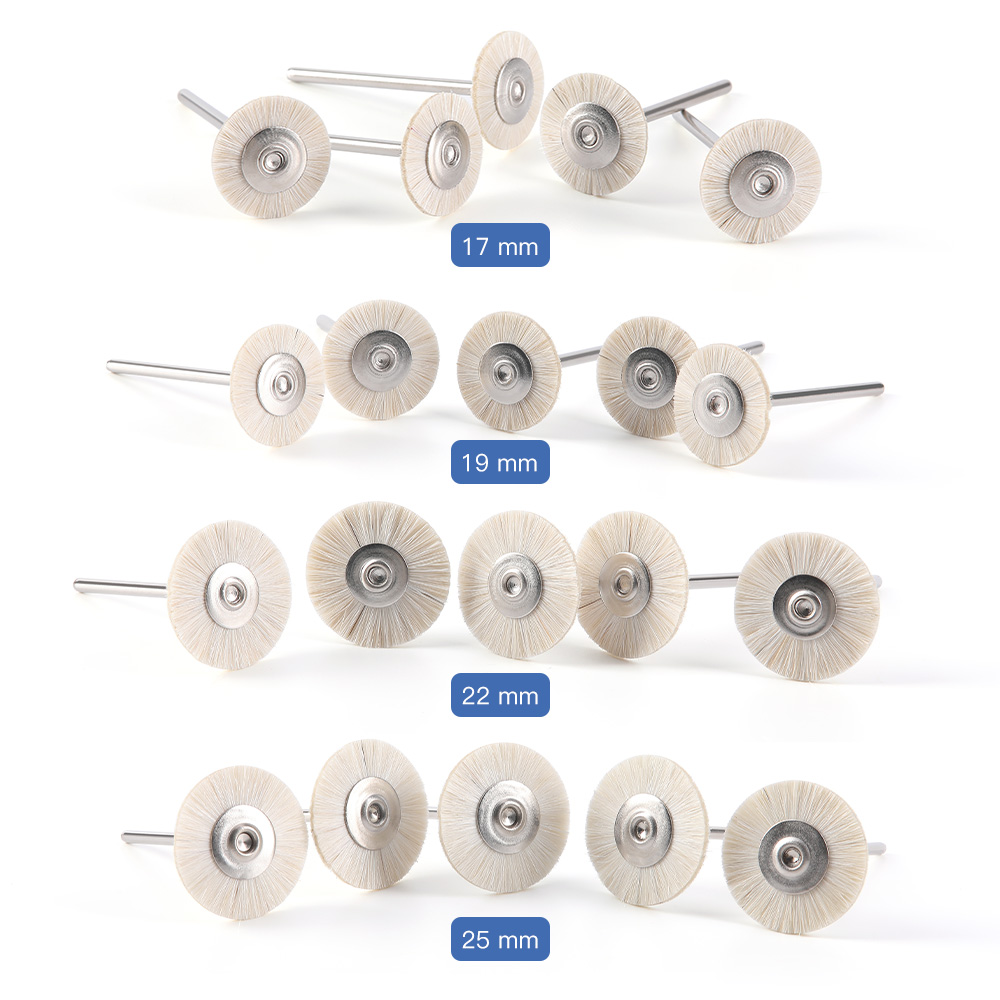 10 stk/pakke tandpoleringsbørster filt/cashmere/bomuld  hp2.35mm,3/32 "