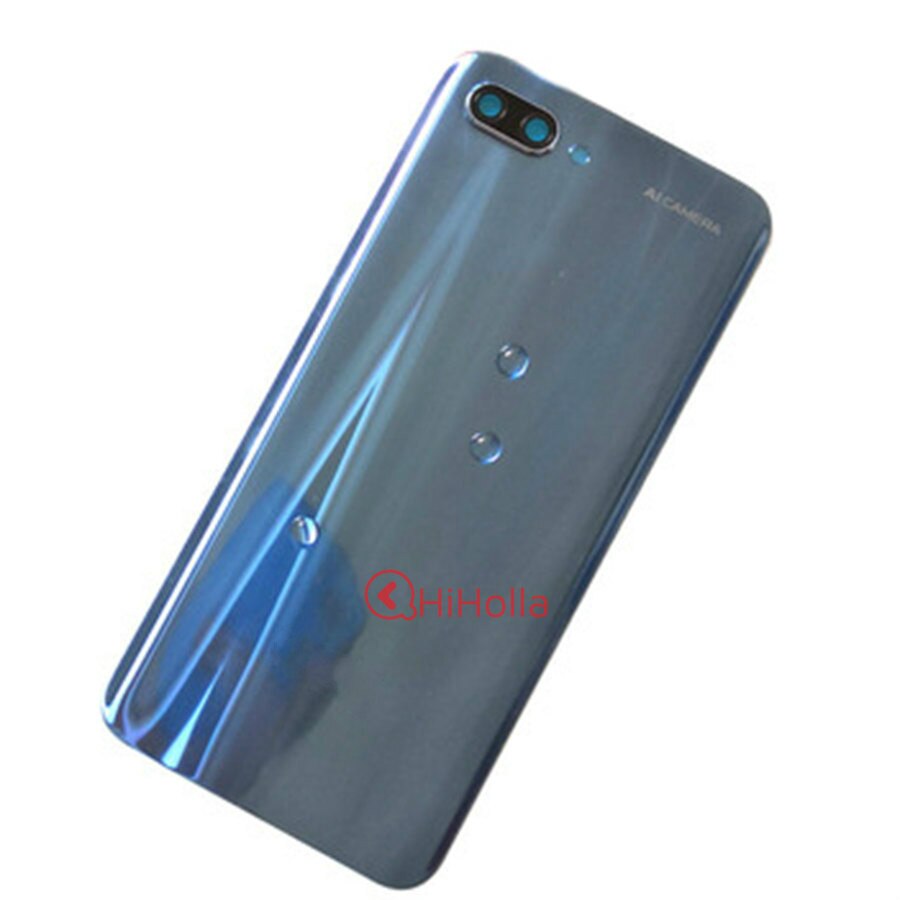 Back Glass For Huawei honor 10 Back Battery Cover Housing+Rear Camera Lens For Honor 10 Battery Door Cover COL-L29 Replacement: Gray With Lens