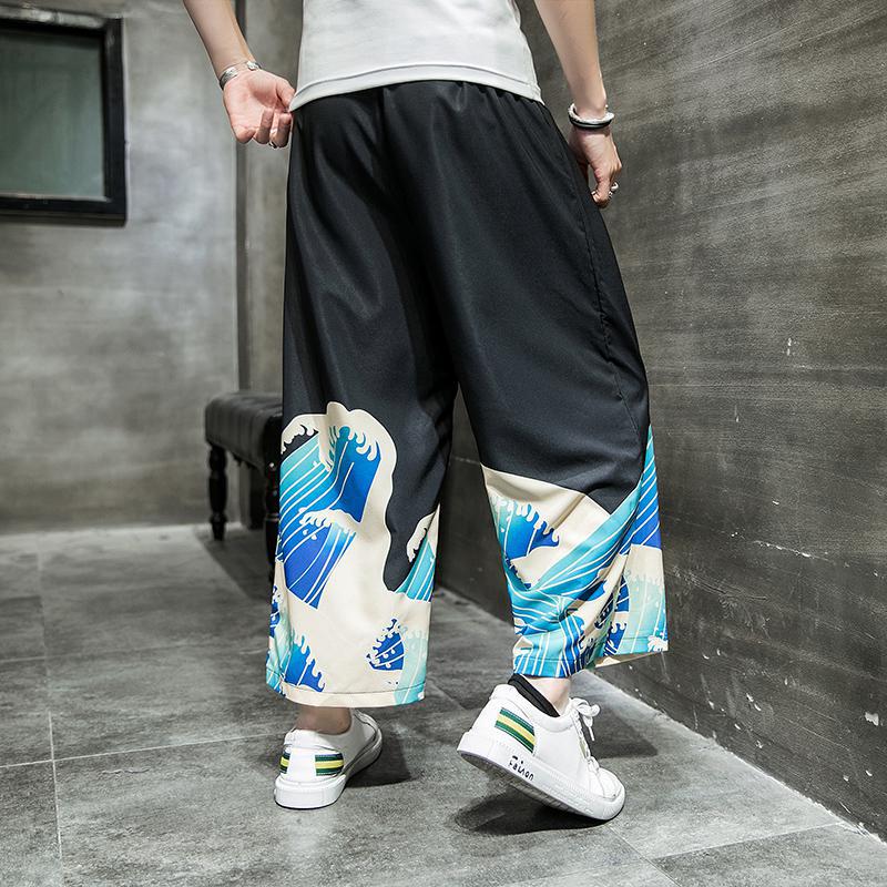 4xl 5xl loose fit plus size breda ben byxor japansk streetwear dragsko joggingbyxor hiphop lättviktsbyxor herr sommarbyxor