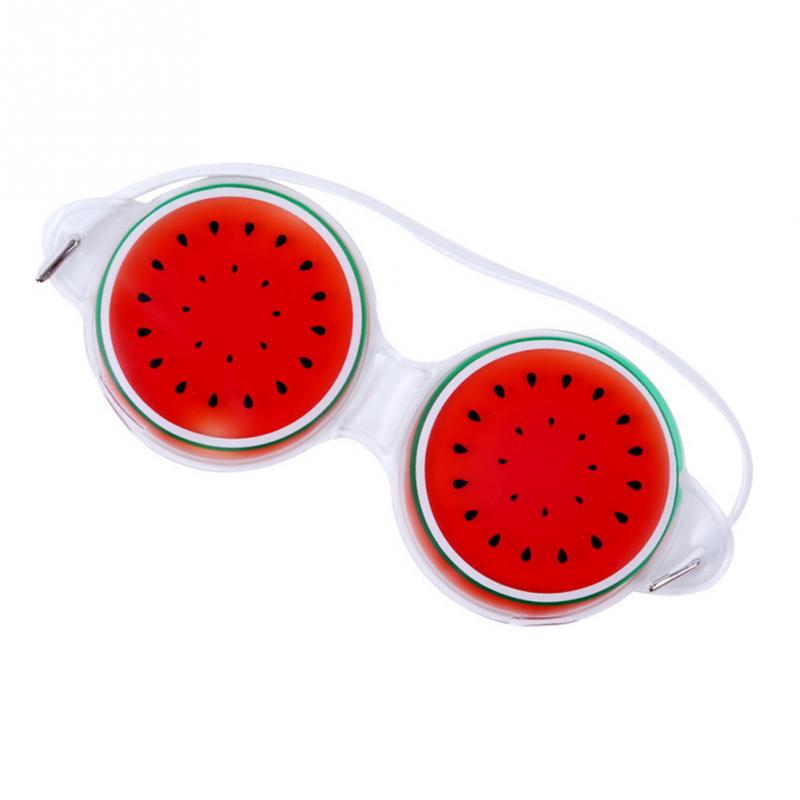 1PC Eis Gel Augen Maske Schlaf Darm Komprimieren Niedlich Obst Gel Auge Ermüdung Linderung Kühlung Auge Pflege Entspannung Auge schild: Wassermelone
