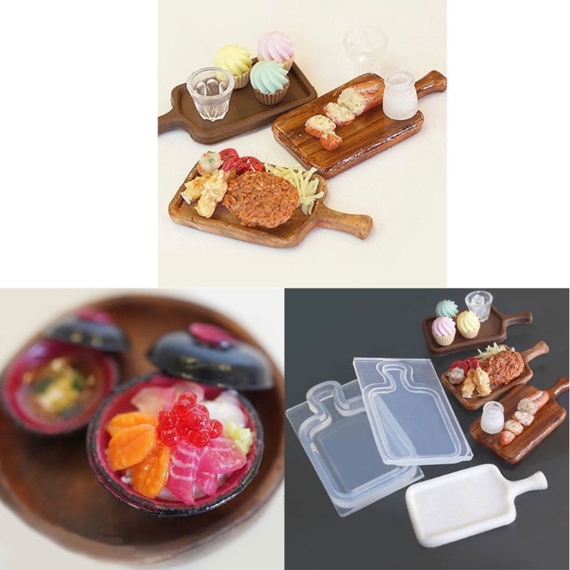 3d mini beker fles hoge hakken brood pot hanger hars gietmal siliconen mal kit miniatuur voedsel speelvorm gereedschap