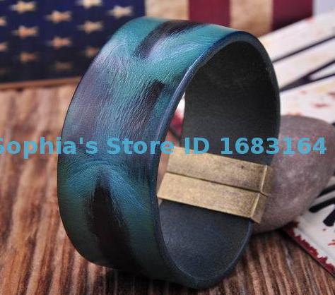 Populaire Blauw Lederen Hennep Vriendschap Manchet Armband Polsband Mens: Default Title