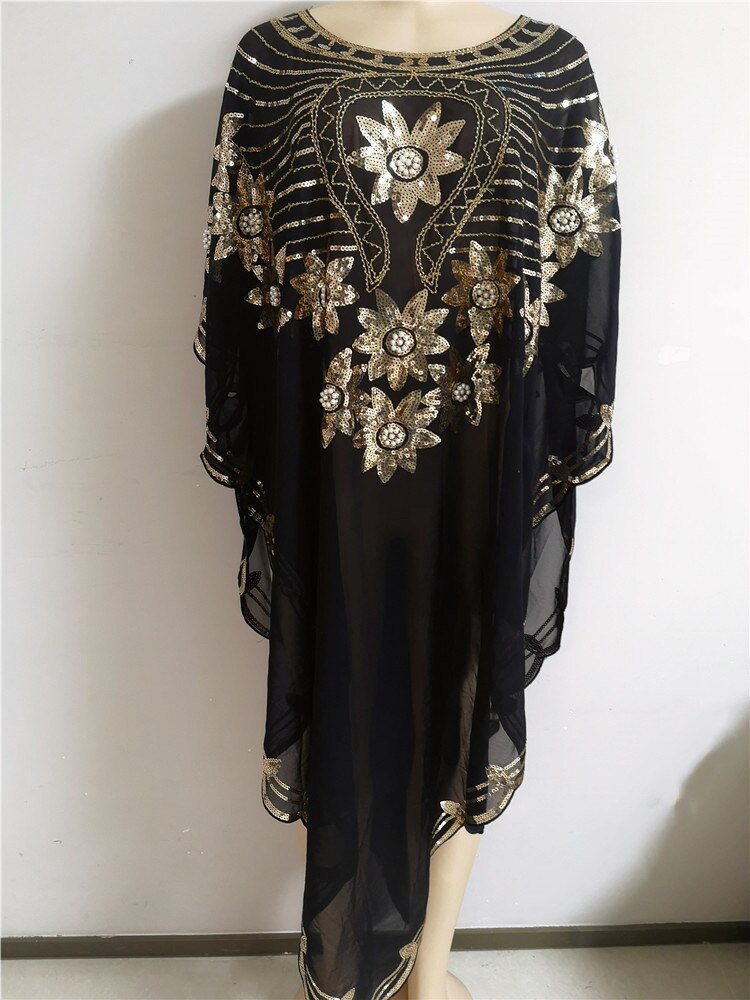 Vestido africano de lentejuelas de para mujer, Africana, abrigo