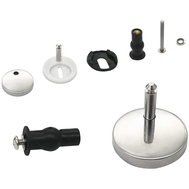 Tornillos de liberación rápida para bisagra de asiento de inodoro, accesorios de agujero, expansión de goma con Base de 50MM, 6 uds.