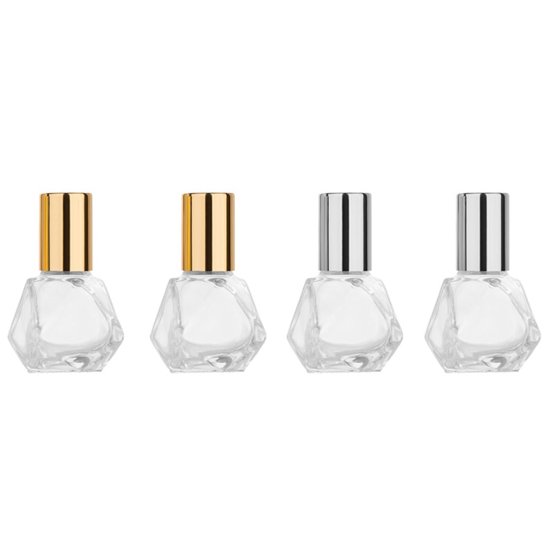 Lote de 10 unidades de botellas de rodillo de aceite con pentagrama de 8ml, esmerilado, con bola de Metal, bote de rodillo para muestra de Perfumes