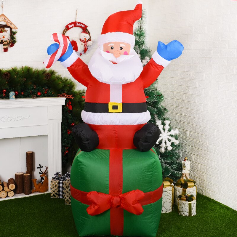 1.2/1.8m Inflatable Santa Claus Night Light Figure Outdoor Garden Toys Christmas Party Decorations Year 2022