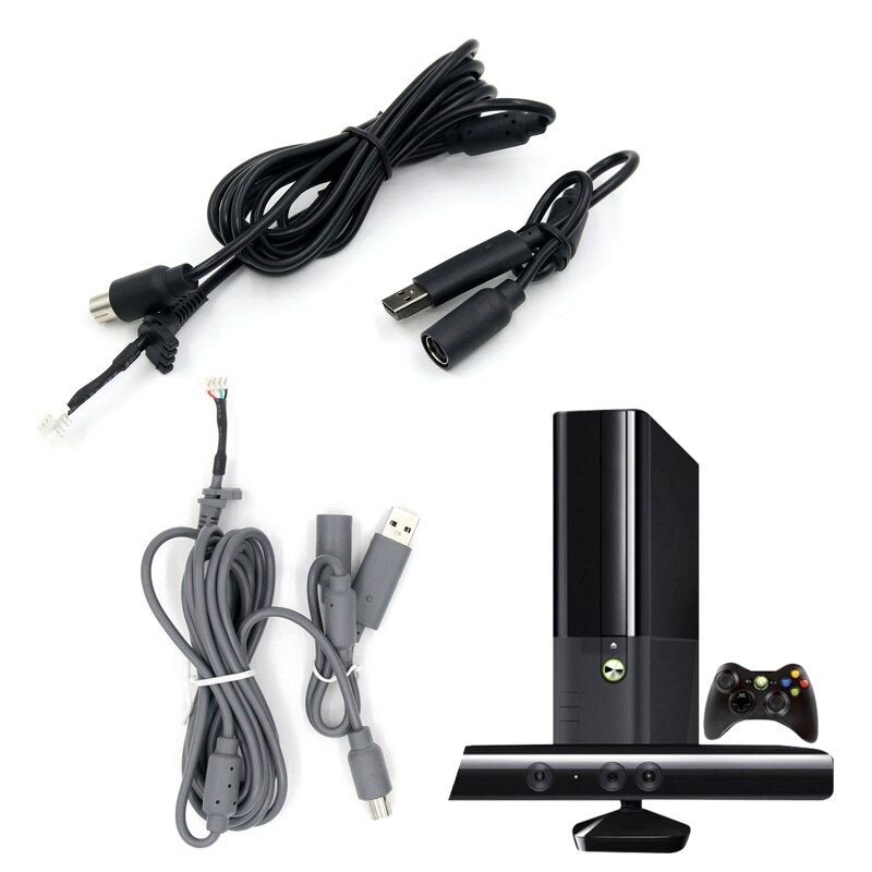 USB 4 Pin For Cable Cord Cable +Breakaway Adapter Replacement For Xbox- 360 Wired Controller Accessories