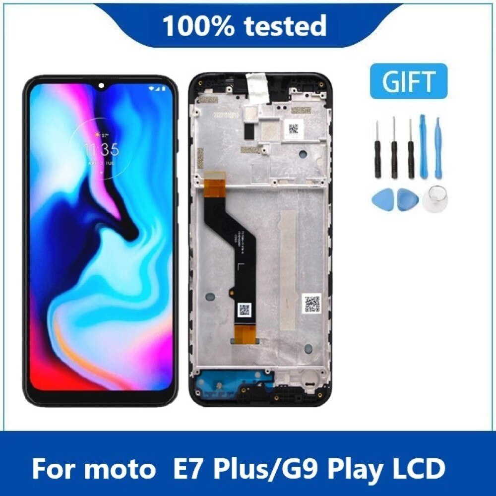 Pantalla Lcd Original de 6,5 "para Motorola Moto G9 Play, con Marco, Panel táctil, para Moto G9 Play E7 Plus