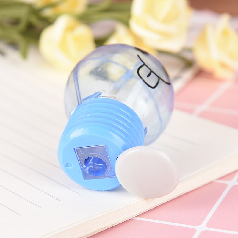 para niños, papelería, Sacapuntas de plástico con forma de bulbo, artículos escolares, 6*4*2,5 cm