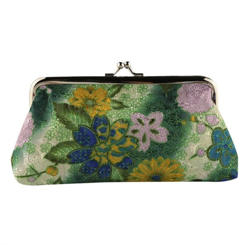 Vrouwen Portemonnee Dames Retro Vintage Bloem Kleine Coin Wallet Hasp Purse Clutch Bag Kleine Pouch Bozuk Para Cuzdan a40