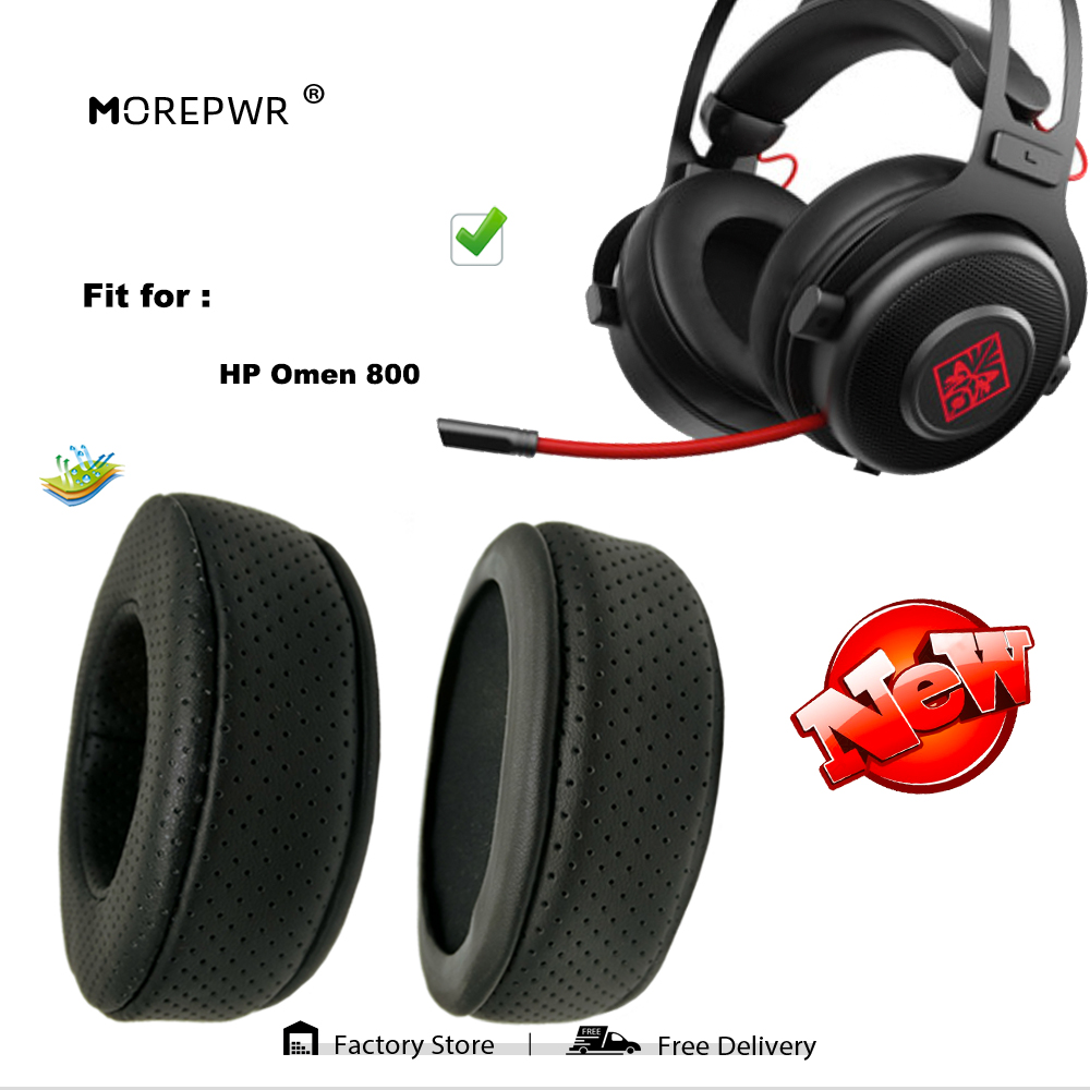 Morepwr Upgrade Replacement Ear Pads for HP Omen 800 Headset Parts Leather Cushion Velvet Earmuff