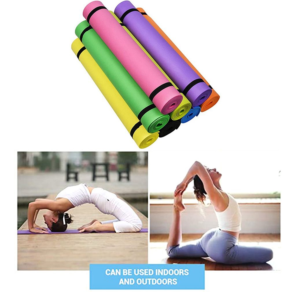 Yoga Mat Anti-Slip Sport Fitness Mat 4Mm Dik Eva Comfort Foam Yoga Mat Voor Oefening, yoga, En Pilates Gymnastiek Mat