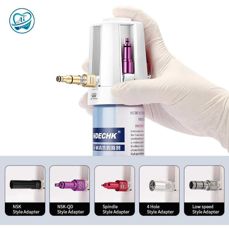 AI-EC-LS/AI-TG-SL Dental Maintenance Tools Contra Angle High Speed Handpiece Nozzle Adapter Oil Lubricator: PURPLE