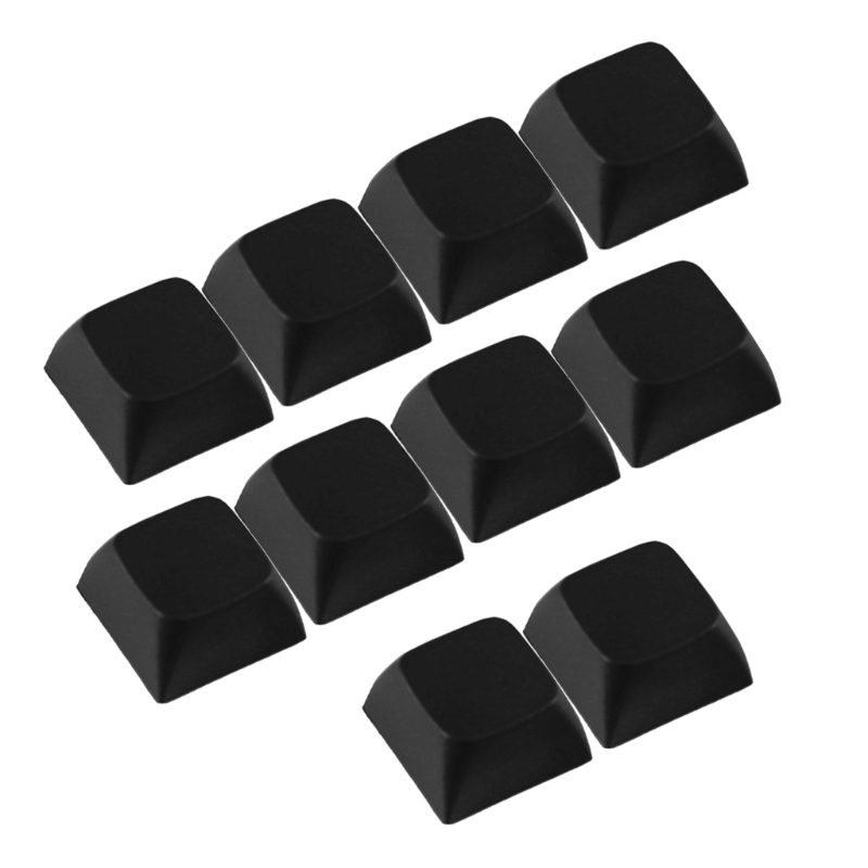10pcs XDA2 Keycaps 1U Multi Color Pbt Keycap for Gaming Mechanical Keyboard Keycaps 1.6mm Thickness Blank Keycaps: black