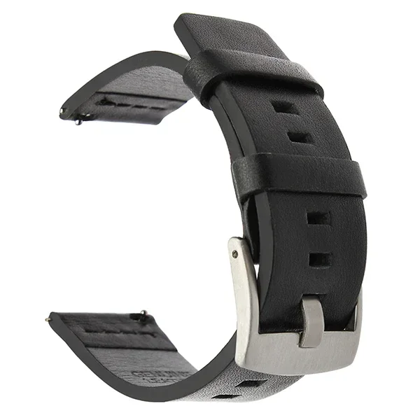20mm 22mm Leather Band for Samsung Galaxy Watch 7 6 5 4 5Pro 6Classic 18mm 24mm Strap for Huawei Watch GT5 Pro 46mm: Red Black / 24mm