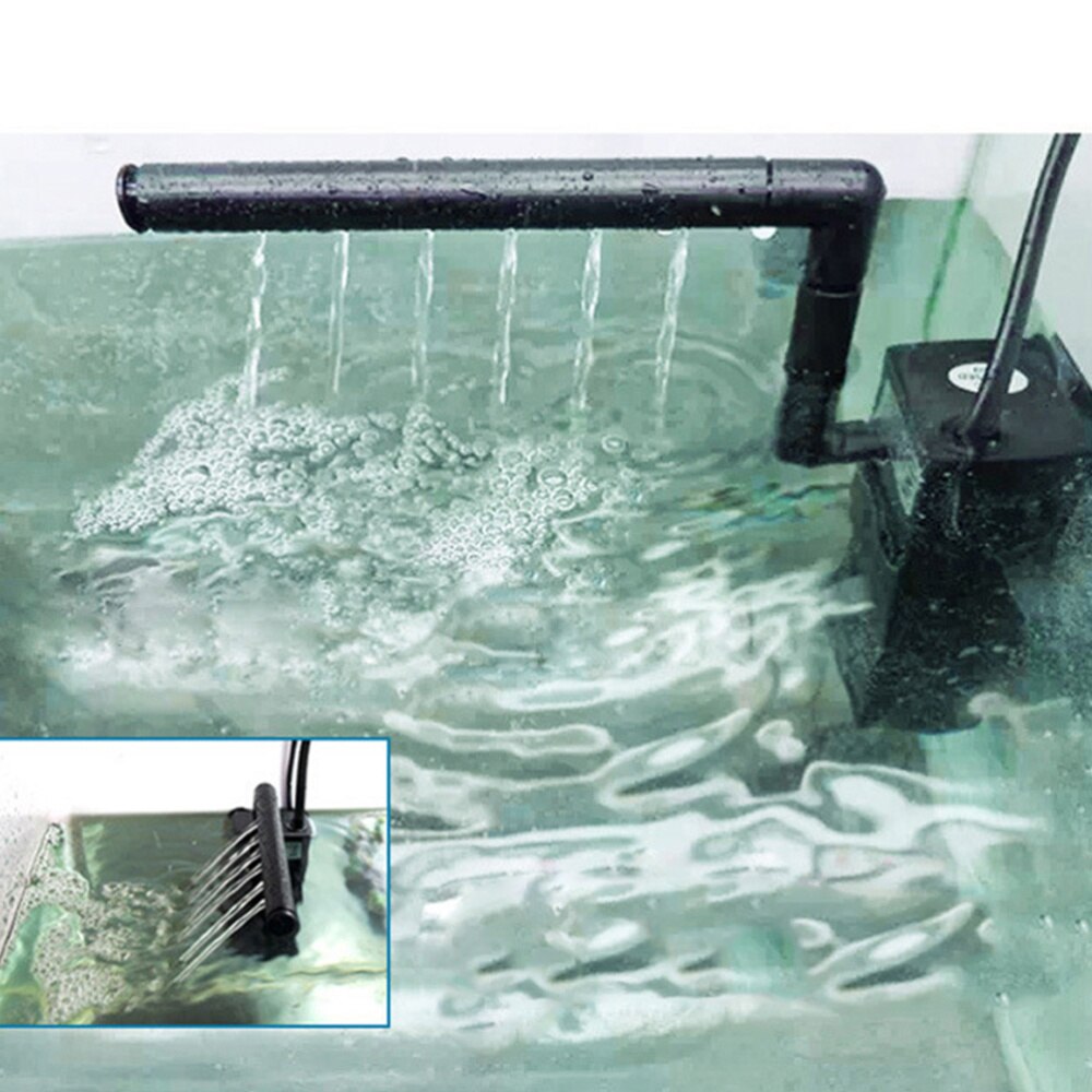 1PC 3 in 1 Fish Tank Filter Pump 12V/24V 3W 200L/H Multifunction Submersible Pump Aquarium Filter Pump - Plug (220-240V 3W 20